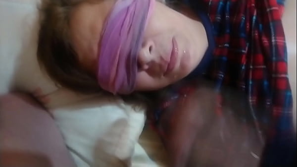 Image I cum four times in my stepmom's mouth and face, full of cum.