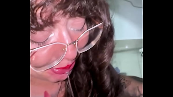 Image This girl with a split tongue deepthroats me and lets me cum on her face