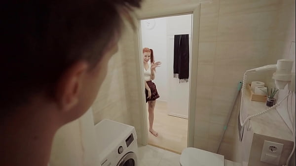 Image I came in my red-haired neighbor's mouth in the toilet room