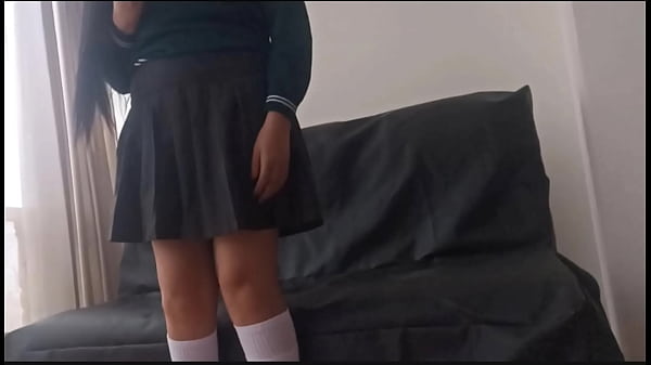 Image She likes to have sex after class!!! I recorded homemade sex with my school girlfriend. Is she pretty or not? The cute girl in uniform takes the opportunity to tempt me with her uniform skirt and ass