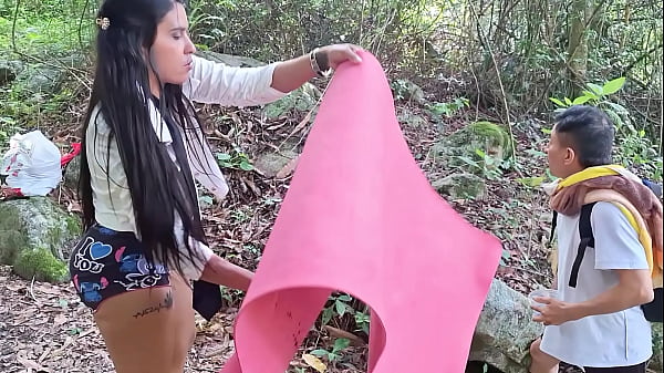 Image Hikers get lost in the jungle and have sex in the open air.