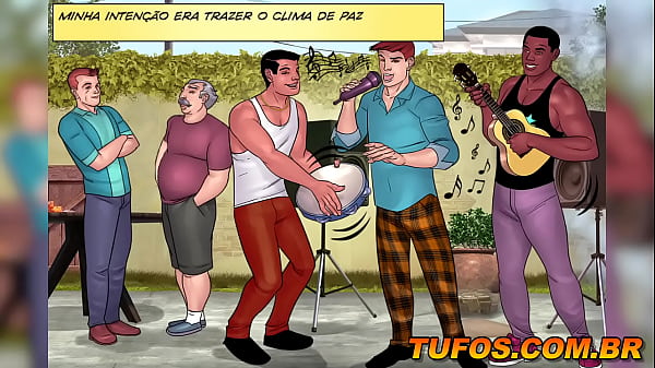 Image O velho Papito se deu bem no churrasco com pagode! Quadrinho porn&ocirc_ do Tufos, Samba Porn&ocirc_