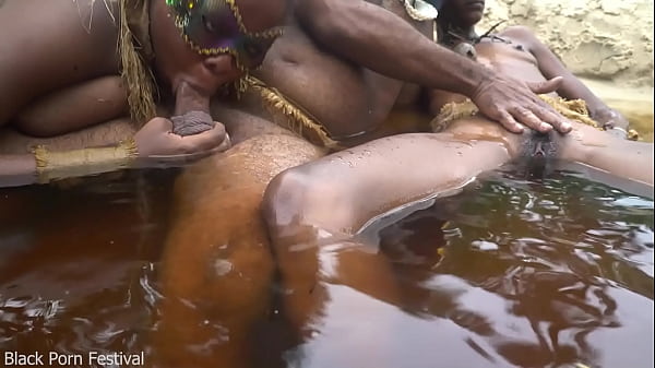 Image 2 African tribe hoes enjoying the son&rsquo_s village chief cock