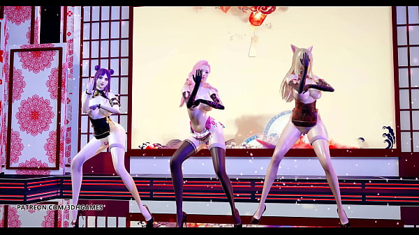 Image [MMD] GokurakuJodo League of Legends KDA Hot Naked Dance Uncensored Hentai Cosplay