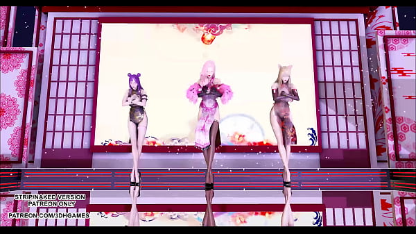 Image [MMD] Tougen Renka Hot Erotic Dance League of Legends Ahri Kaisa Seraphine Uncensored Hentai