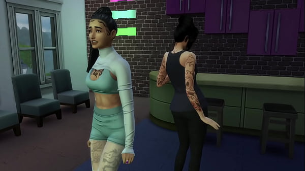 Image SIMS 4 Chic with dick Fucking a Black girl at the local Gym