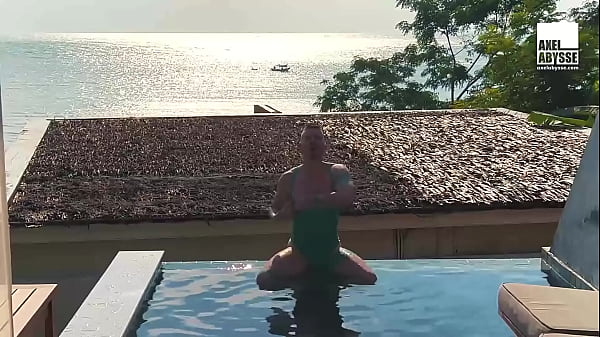 Image Kinky Axel Abysse Tears His Hole In Pool Solo Anal Torment