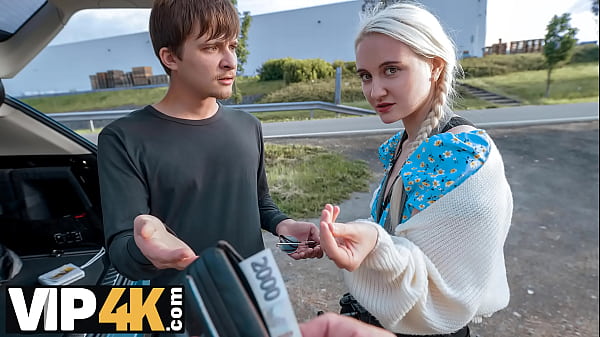 Image HUNT4K. Blonde babe was so sad so Hunter offered her fun and she loved to ride his big dick
