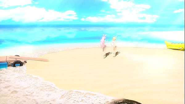 Image Kagamine Rin & Megurine Luka Summer Idol Project diva Nude Mod Full Nude and Cum