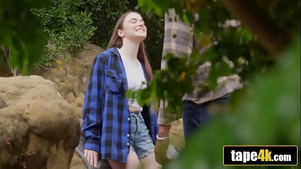 Image Big Foot Peeps as Busty Young Babe Takes a Massive BBC Deep in the Forest