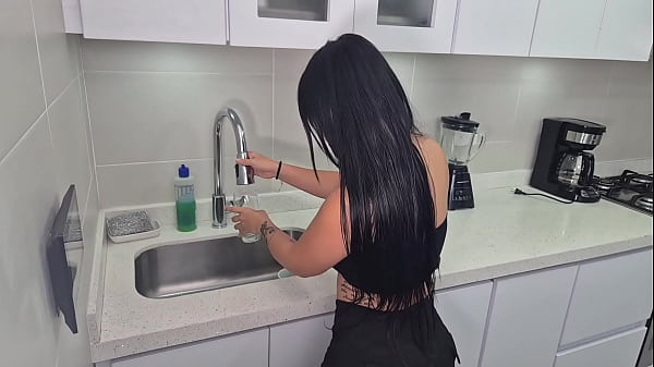 Image Horny Colombian seduces the plumber and ends up riding his cock - ALEJANDRA PALACIOS