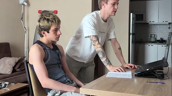 Image asked stepbrother to help with homework, deepthroat blowjob and ass fucking part 1