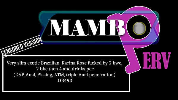 Image Very slim exotic Brazilian, Karina Rose fucked by 2 bwc, 2 bbc then 4 and drinks p1e (DAP, Anal, Dry version, ATM, triple Anal penetration) OB493