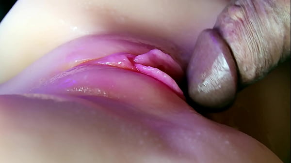 Image Juicy pussy close-up absorbs a portion of sperm from a big cock and slurps!