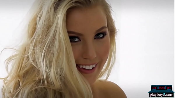 Image Curvy but petite blonde teen with ass pool striptease for Playboy