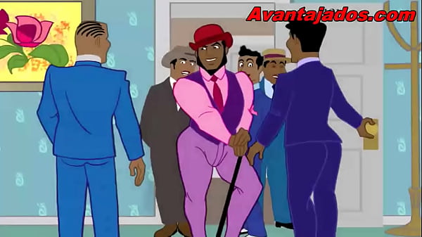 Image Anime Gay Negros Cacetudos na Orgia