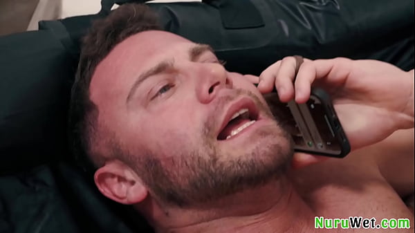 Image Seth Payton Preslee: Big ass brunette with huge naturals sucking fat cock and ride it during nuru massage
