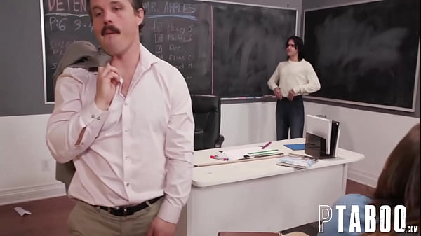 Image Detention Chaos: Teacher and Delinquents Cum All Over Haley Spades!