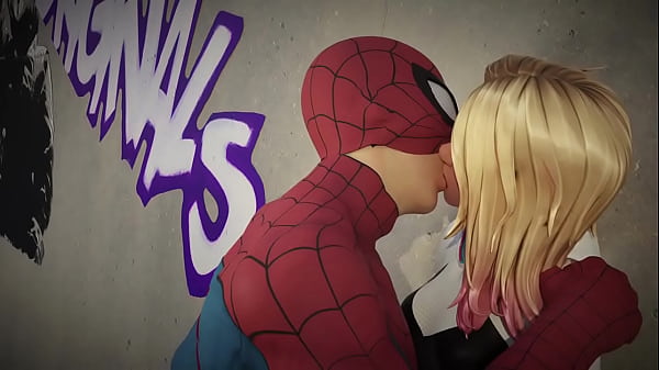 Image Spiderman and Gwen fuck on the roof