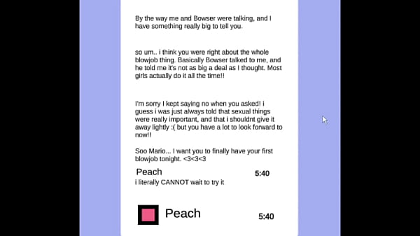Image Bowser x Peach - Superstar Sexting - Naive Route, NO COMMENTARY, game by DryBoneX