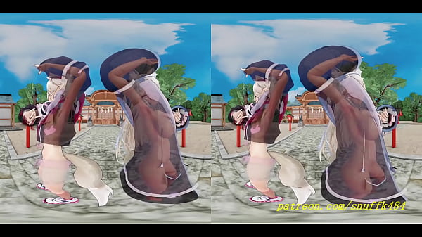 Image vr180 mmd FuwaMoco dance 3d hololive