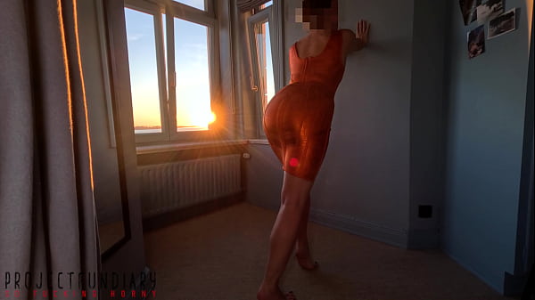 Image hot lady in tight bodycon dress fucked standing doggystyle risky sundowner window - projectfundiary
