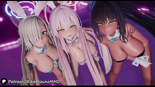 Image Boob Sexy Dance  - Asuna, Hanako, Karine | MMD R-18 Blue Archive