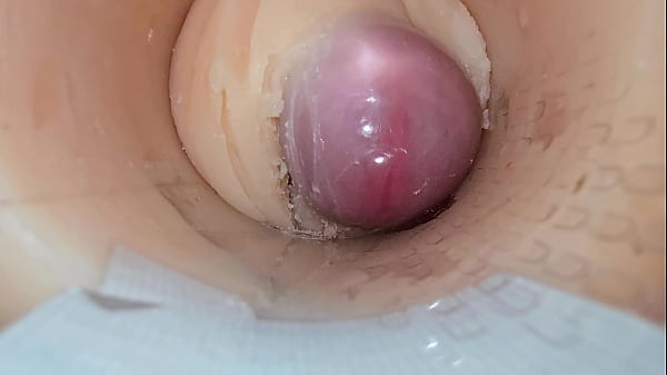 Image Camera deep inside tight pussy toy captures huge cum explosion