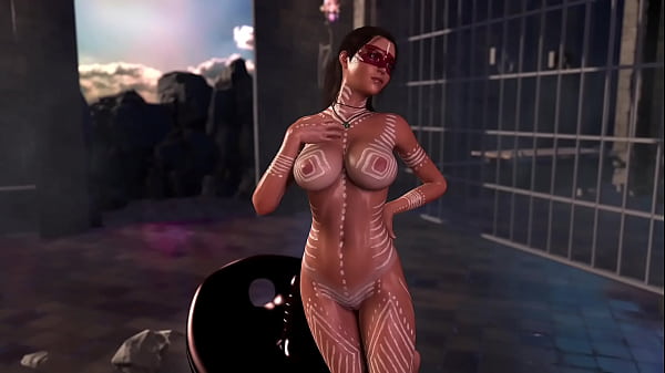 Image Busty tanned Lara Croft doing a nude ritual dance to please god of lust
