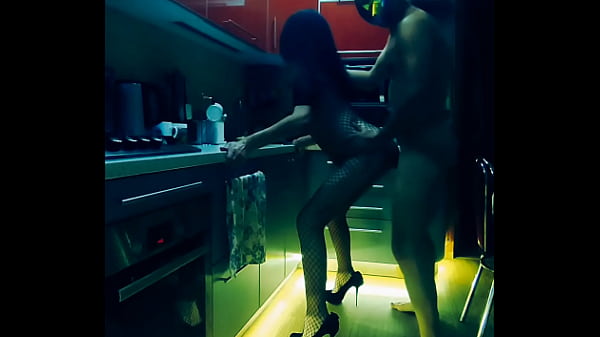 Image Beautiful slender wife in erotic bodysuit rough fucked in the kitchen in all positions