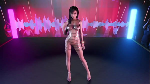 Image Lovely slut Tifa shamelessly dances on public to please clients of her bar
