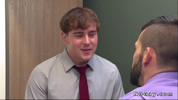 Image Gay coworkers oral sex and anal fuck in the office