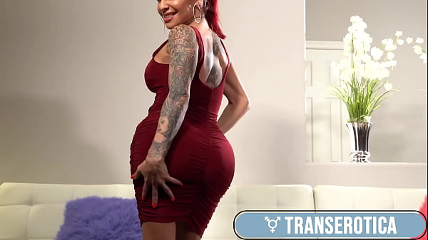 Image Latina Trans Foxxy Sensually Plays With Her Dark Asshole