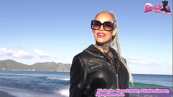 Image Deutsche blonde tattoo milf urlauberin am Strand angeschleppt