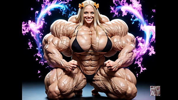 Image Abigail's EXPLOSIVE muscle growth! Pump Factory: FMG AI animation video