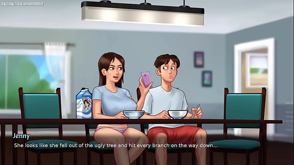 Image Summertime Saga By DarkCookie - Jenny Gets Naked in Front of Him and She Plays With Her Huge Ass & Boobs