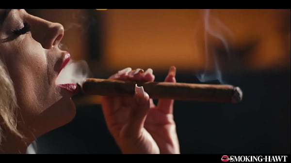 Image Horny Milf with HUGE Tits Masturbating and Giving Blowjob While Smoking a 9 Inch Cigar
