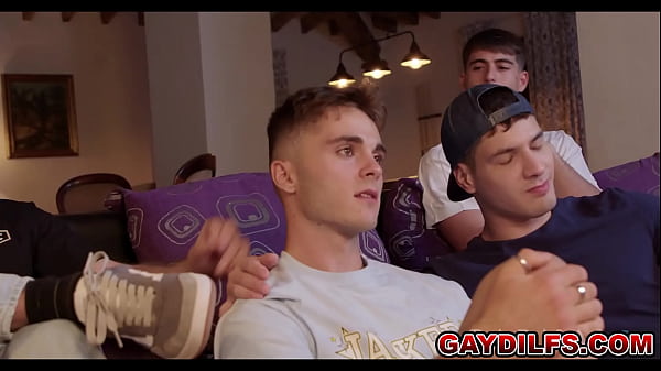 Image DILF Apolo Adrii anal fucks his entire stepfamily Apolo XL, Bastian Karim and Hugo Dupre in a wild gay train orgy!