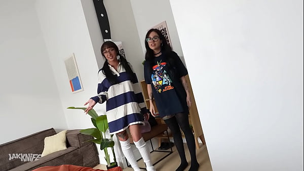 Image Sharing a bed with BIG TITTY GOTH GIRLS - Effy Cutie & Natasha Noel