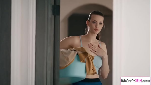 Image Lesbian couple invite brunette housekeeper to have threesome