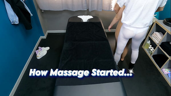 Image Masseur Grinding Dick on Her Ass & Fingering Her Pussy on Massage Bed