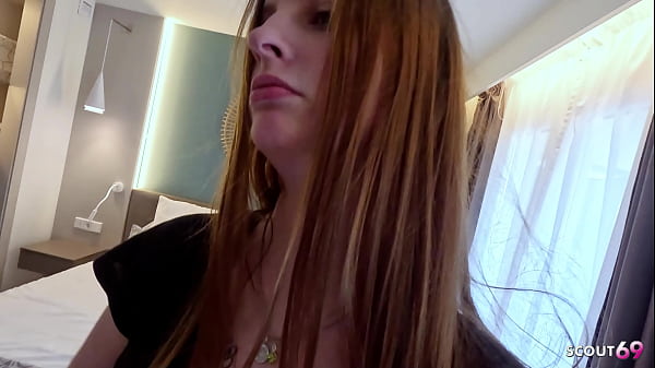 Image German Real Redhead Ginger Teen 18 with pale Skin suprised old Guy with Fuck after lost bet with Classmate