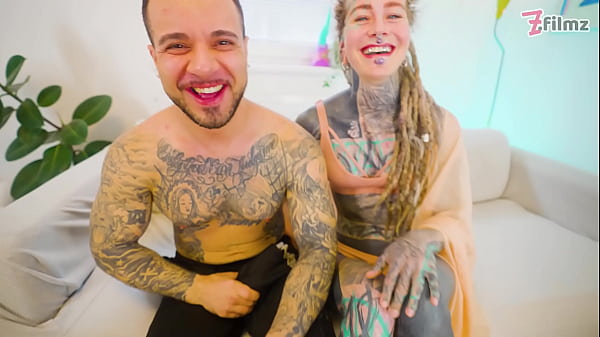 Image Tattooed pornstar gets filled with huge italian cock and gets covered head to toe in cum - ATM, gapes, big cumshot, deepthroat