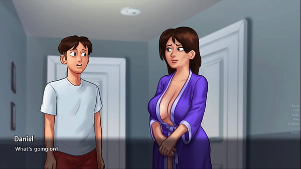 Image Summertime Saga - Stepsister catches Stepmom giving a titjob to a huge cock