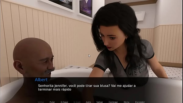 Image JENNIFER LIFE Jenny ajuda o velho Albert no banho