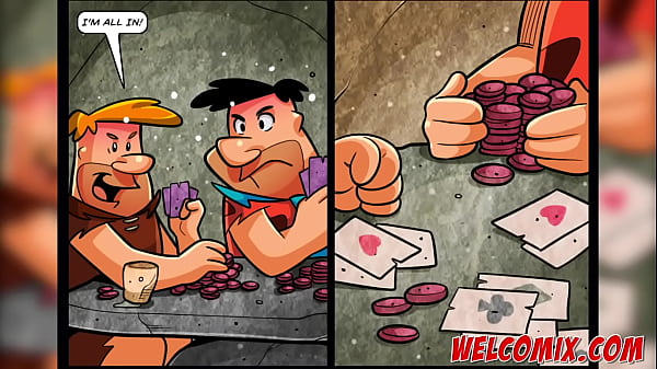 Image Orgy at the poker table! The Flintstoons Porn Toons