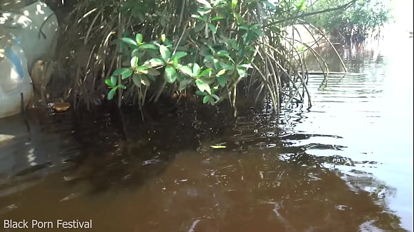 Image Hot skinny African village not even surprised to get fuck unexpectedly while she was bathing outdoor in the forrest