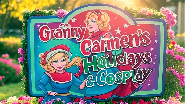 Image Granny North Pole Queen's Christmas in July Masturbation Play
