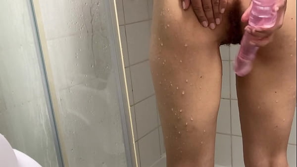 Image Real Amateur - Teen Arab Fucking myself in shower with a huge dildo makes me cum During Eid