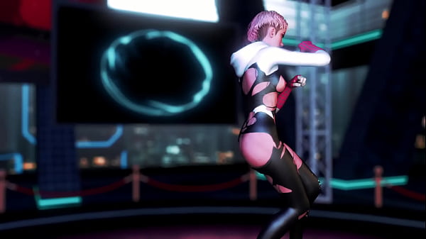 Image Slim athletic Gwen Stacy dance floorwork in ripped suit to arousal Venom